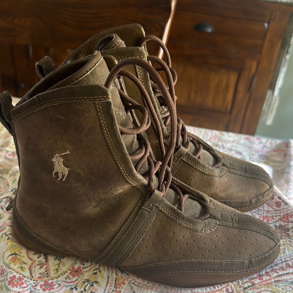 Rare, amazing Ralph Lauren, wrestling boot brown  Size 7.5  / 38 eu. Used